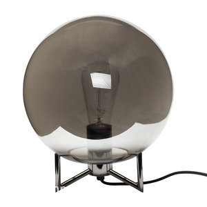 Dusver moe Dragende cirkel Opvallende tafellamp, bol met Smokey glas - Hubsch Interior - Wandlampen en  staande lampen