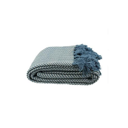 Broste plaid Oline blauw