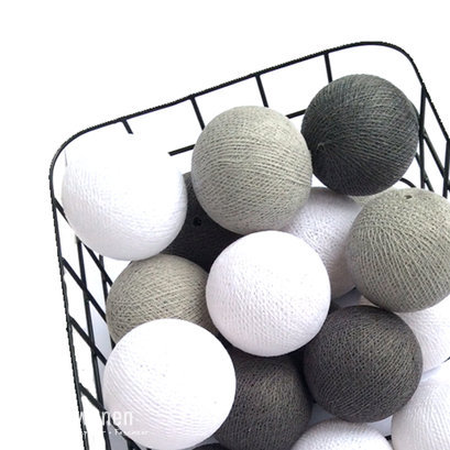 Cottonbals stone grey white